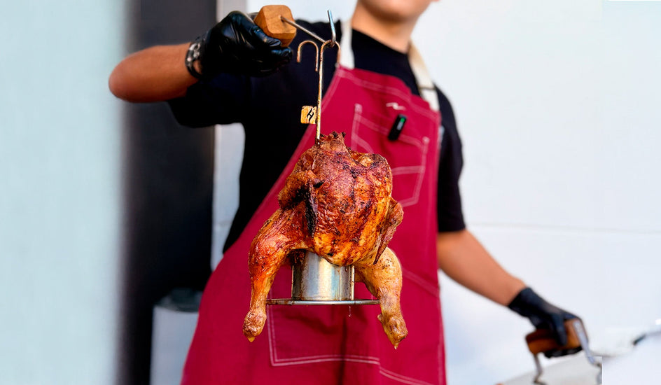Pollo Ahumado con Salsa Romesco