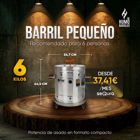 BARRIL ASADOR PEQUEÑO 6 KILOS