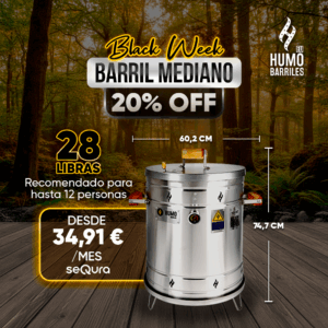 BF Barril Mediano BARRIL ASADOR 28 LIBRAS