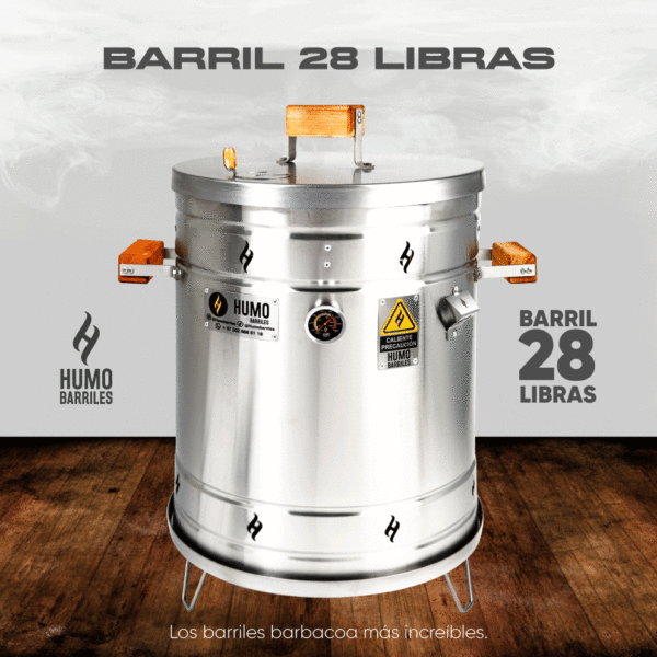 BARRIL ASADOR 28 LIBRAS + ACCESORIOS (Parrilla abatible - Carbonera - Haladores - Ganchos - Cenicero)